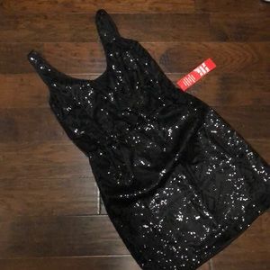 Jessica Simpson Black Sequin Dress